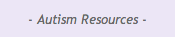 Autism Resources